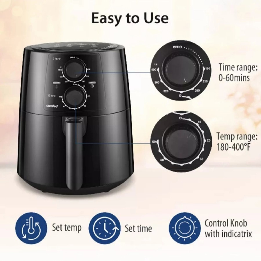 Midea Air Fryer MF-TN35B Smokeless Overheating Protection Less Oil