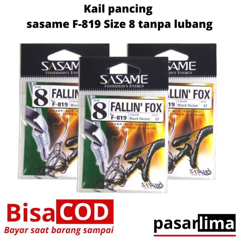 Kail pancing sasame Size 8 tanpa lubang