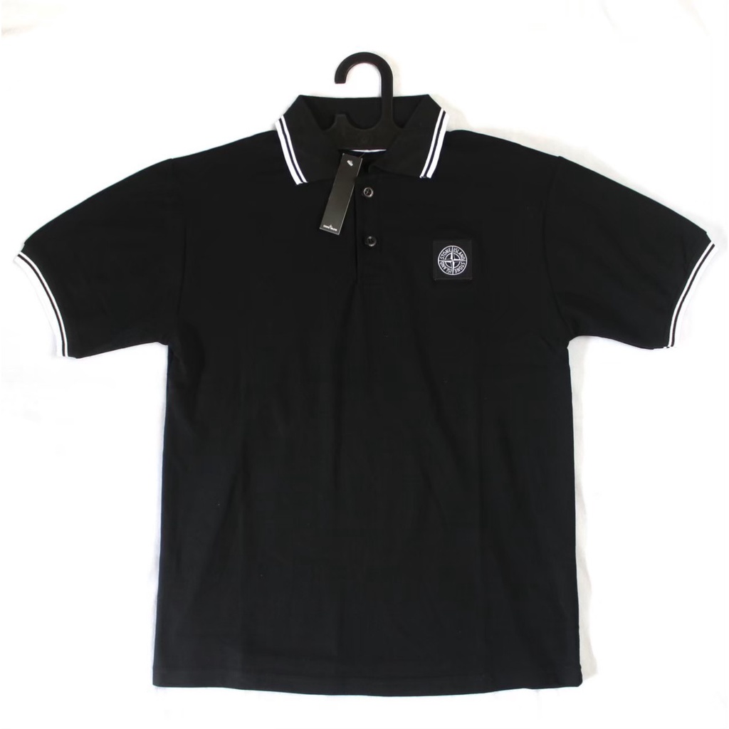 Atasan Kaos Polo Pria Wanita STONE ISLAND Casual Good Brand Quality