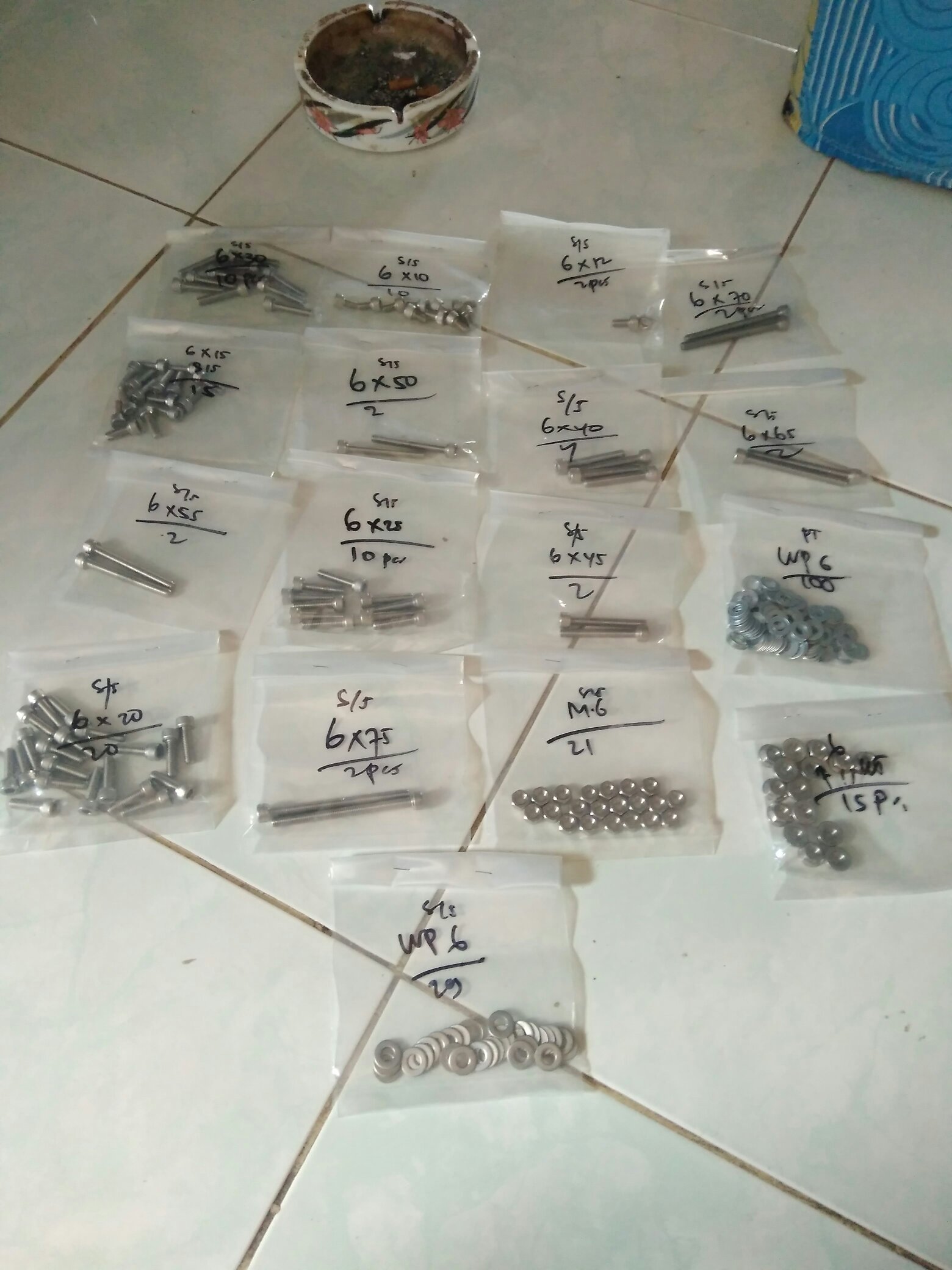 M6x15 Baut L Stainless Ss 304 Hex Head Socket Screw 6 X 15