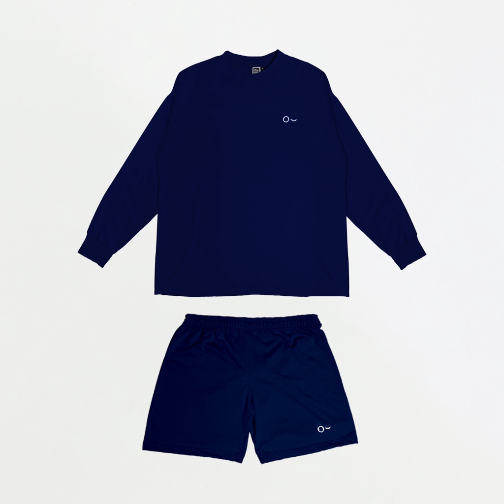 John &amp; Jill Oversize Long Sleeve &amp; Short Pants - Basic Set_