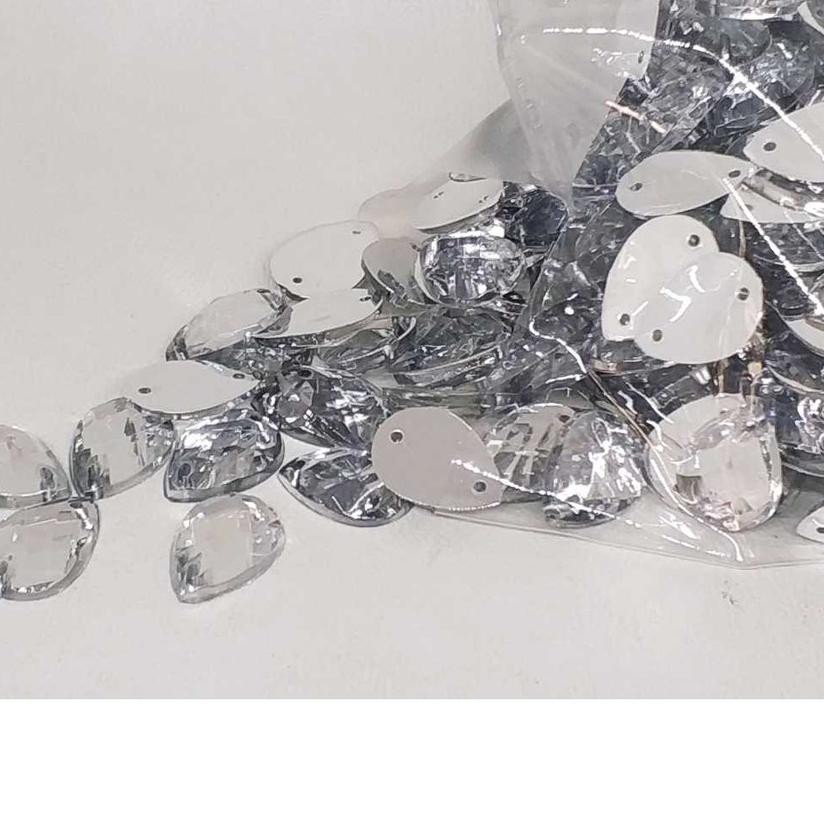 ✯ Payet / Diamond Kristal Akrilik Jahit Grade A Tetes 10x14, 100 pcs ✥