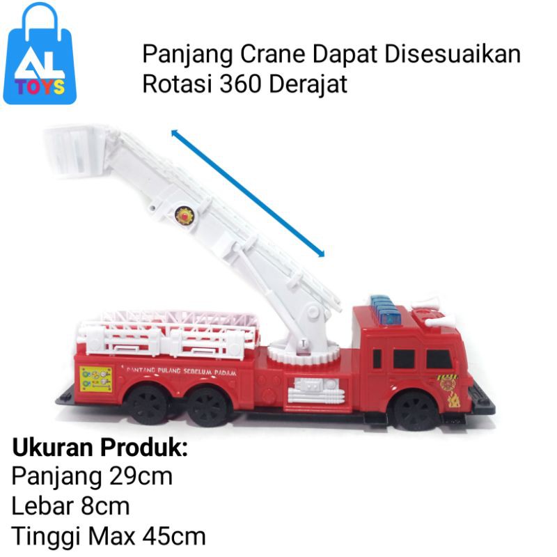 Mainan Mobil Crane Damkar Pemadam Kebakaran