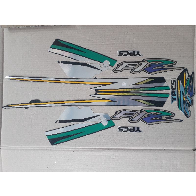 STRIPING STIKER LIS BODY MOTOR YAMAHA FIZ R 1995 CHROME KUNING HIJAU