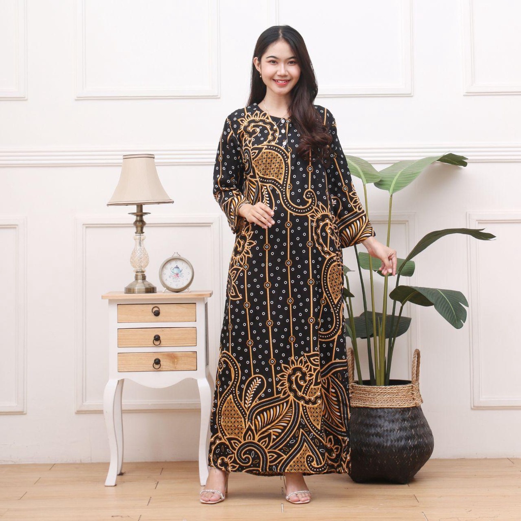 Longdres Batik AYLEEN  Daster busui  Baju batik  Baju tidur  Dress batik