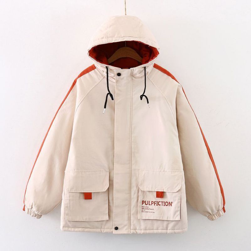 PULPFICTION PARKA HOODIE JAKET - SF - BAJU WANITA CASUAL KERJA- BAJU WANITA VIRAL - BAJU WANITA KEKI