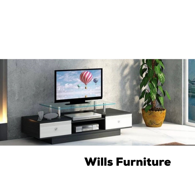Buffet TV Minimalis Modern Kaca Murah Makassar