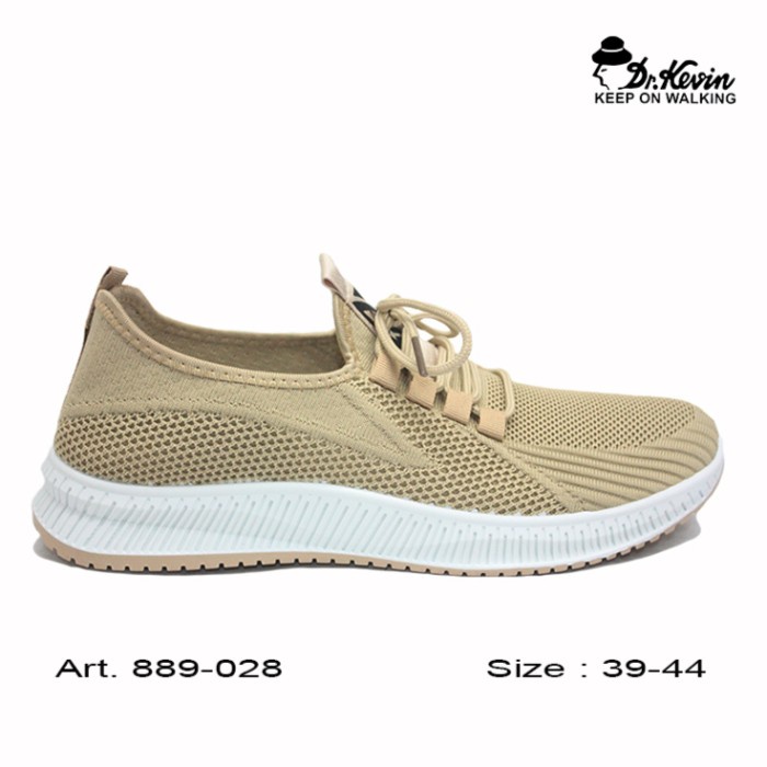 Dr. Kevin Sepatu Sport Pria Men Sneakers 889-028 - Abu - Cokelat, 40