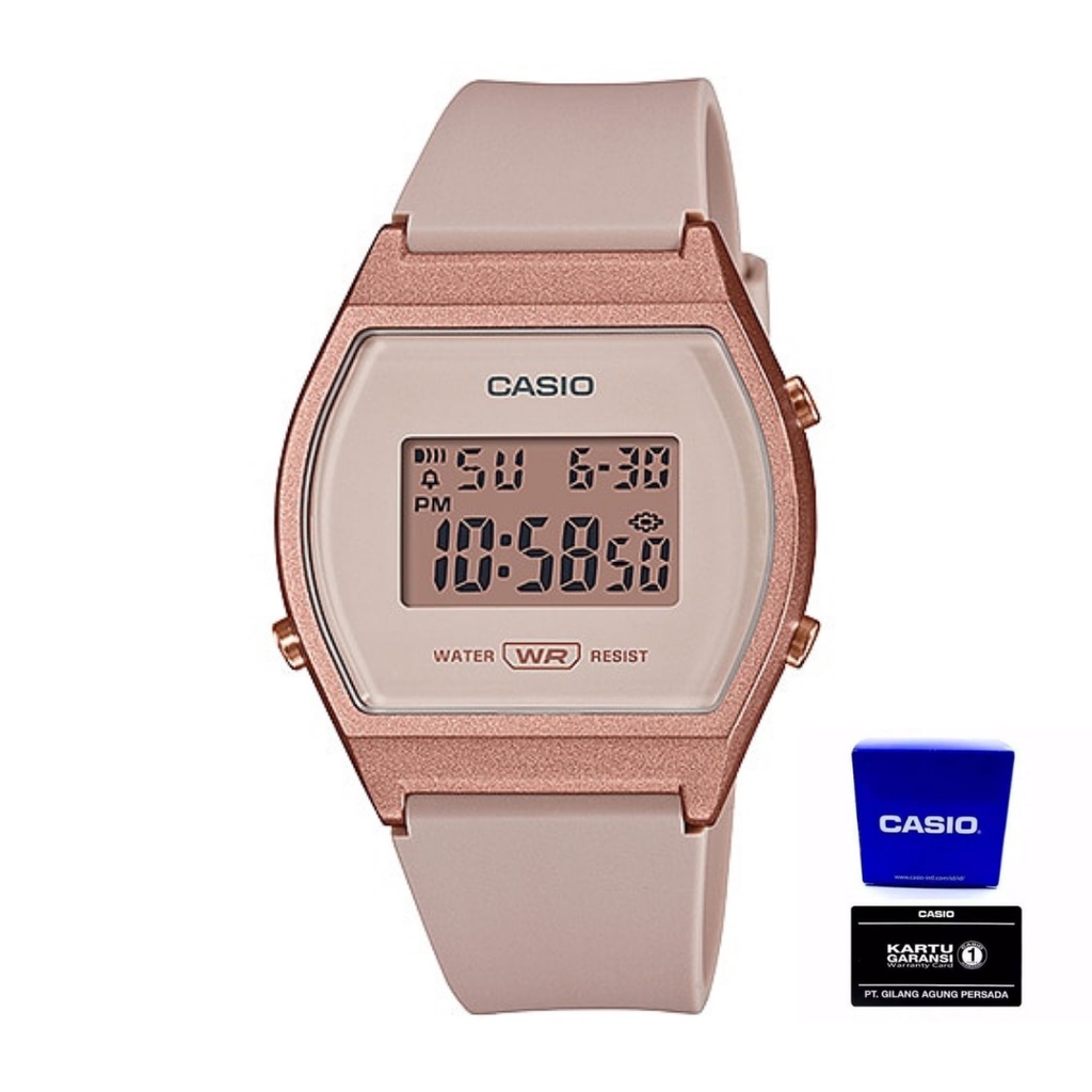 Casio Wanita LW-204-4AVDF Jam Tangan Wanita Casio Original Digital Rubber Strap