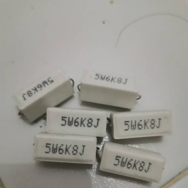 RESISTOR KAPUR 5 WATT 6K8 OHM PER 10 PCS