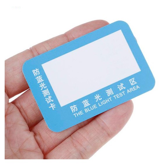 Kartu Tes Radiasi Sinar Biru Kacamata Blue Light Tester Card Glasses