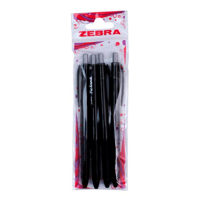 

BALLPOINT 0.7 ZEBRA PIC KNOCK SET (ISI 4) (BLACK)/PTR700044498