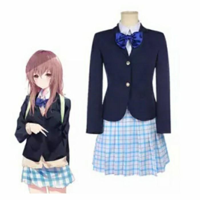 Kostum Costume Cosplay Anime Wanita Seragam Sekolah Jepang Koe No Katachi Ori