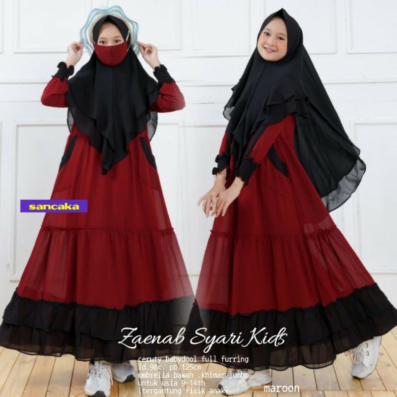 gamis syari zainab kids