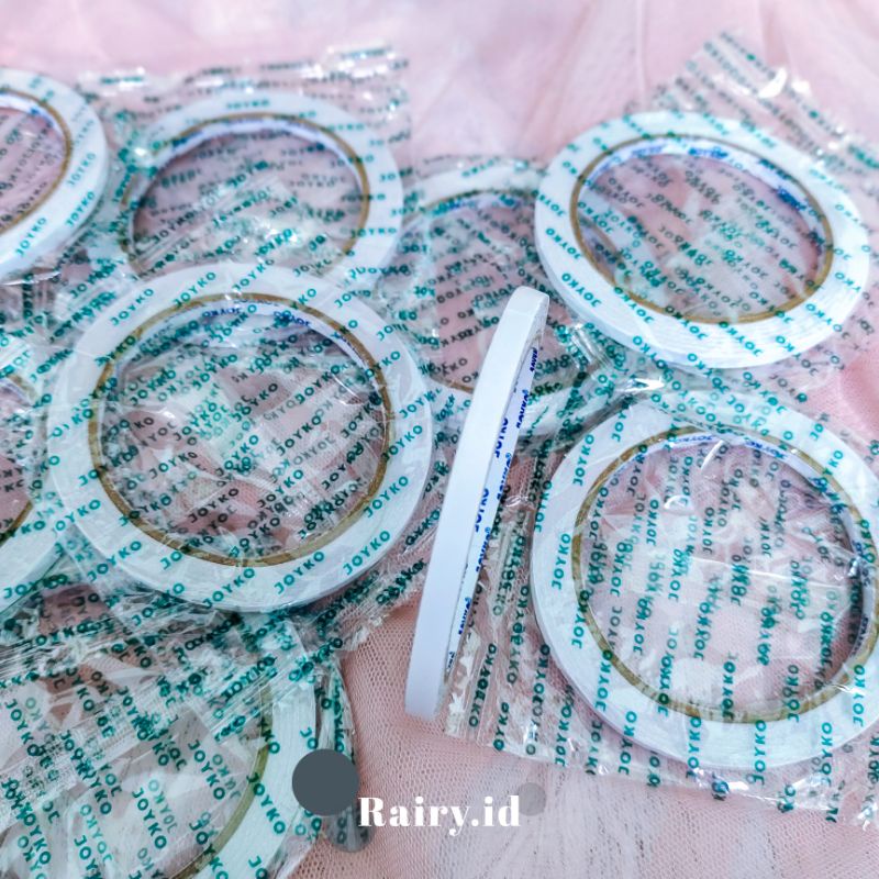 

Double Tape Perekat 2 Sisi Joyko 6 mm x 15 Yard 1/4 Inch Sided / Double Tape Mini / Solasi 2 Sisi
