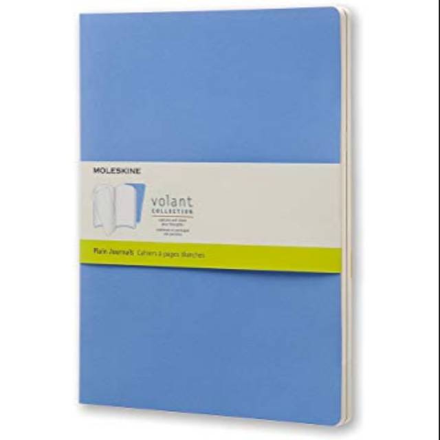 

Moleskine Volant Blue - Plain Journals (2pcs)