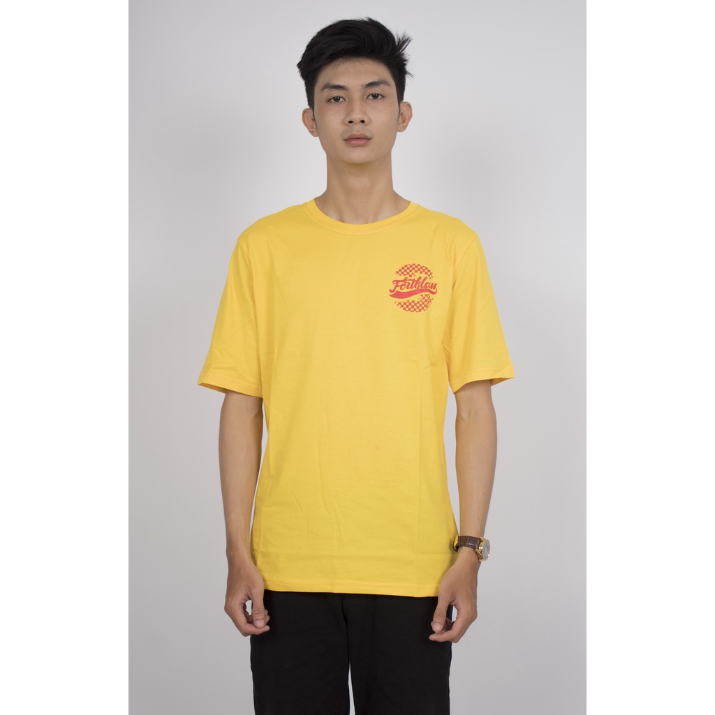 Fortglass RETRO CAR YELLOW Kaos Lengan Pendek Pria Kaos Distro Kaos Pria Kaos Unisex Tshirt Cowok By FortKlass