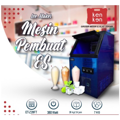 Mesin Ice Tube Ice Cube Cetak Es Batu Ice Maker ET-Z28FT Ossel Mesin Es Kristal Ice Cristal