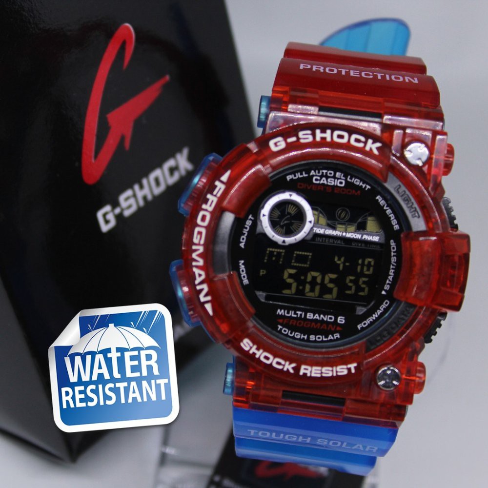 JAM TANGAN G-SHOCK FROGMAN GWF 1000 ANTI AIR BLUE RED