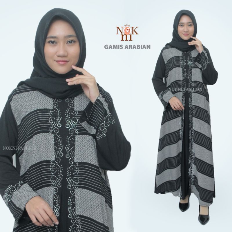 NAFA Gamis Abaya Maxi Dress Arabian - Nokni Fashion