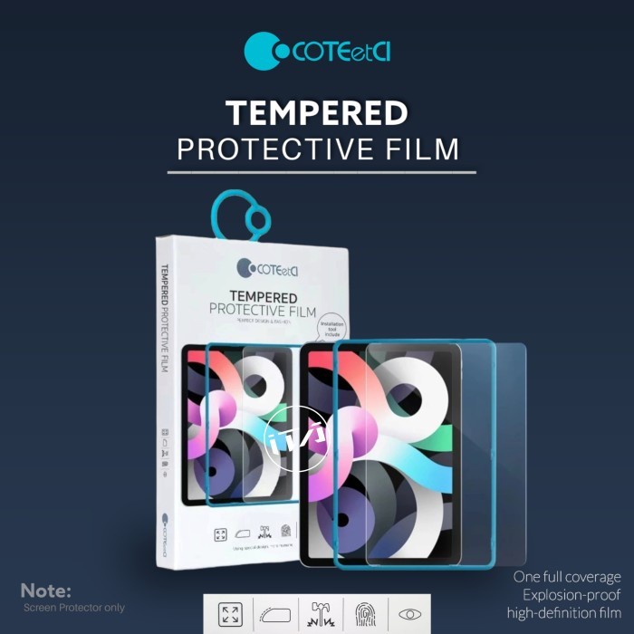 TEMPERED GLASS AIR 2 AIR 1 9,7 INCH COTEetCI ANTI GORES IPAD 9,7 INCH - TEMPERED GLASS FULL COVER - TEMPERED GLASS ANTI PECAH - ANTI GORES ANTI PECAS - ANTI GORES PELINDUNG LAYAR - ANTI MINYAK - ANTI BARET - ANTI PECAH - ORIGINAL COTECI TEMPERED GLASS