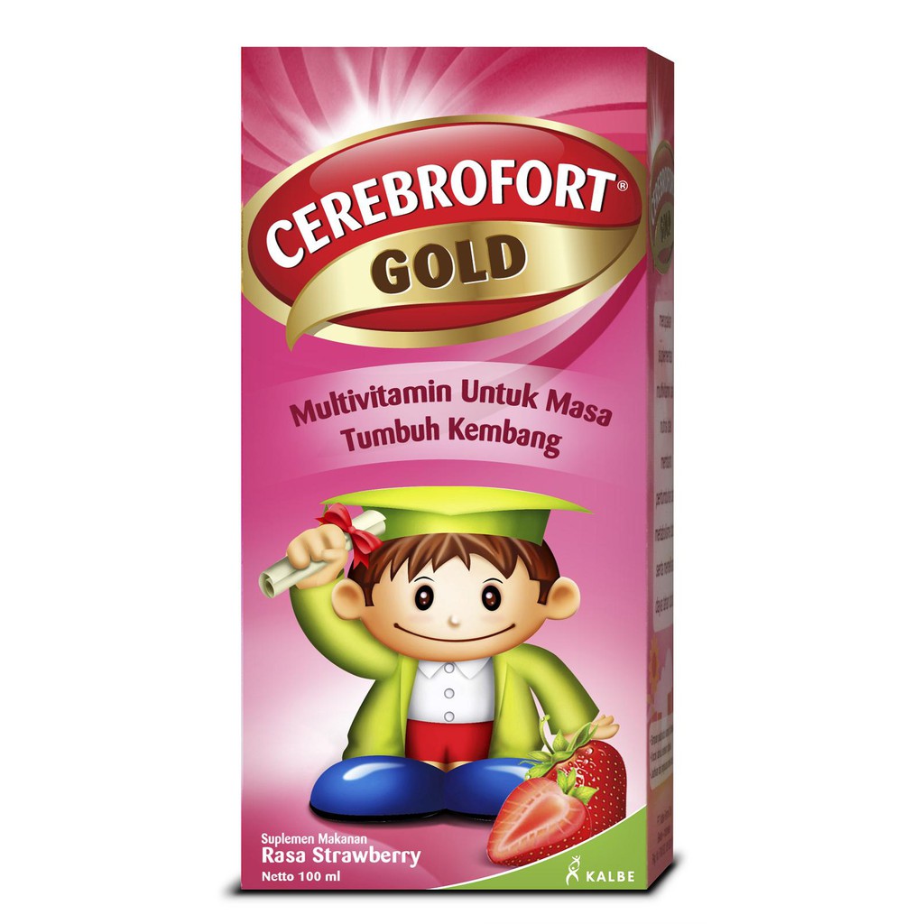 Jual Cerebrofort Gold Strawberry 100 Ml | Shopee Indonesia
