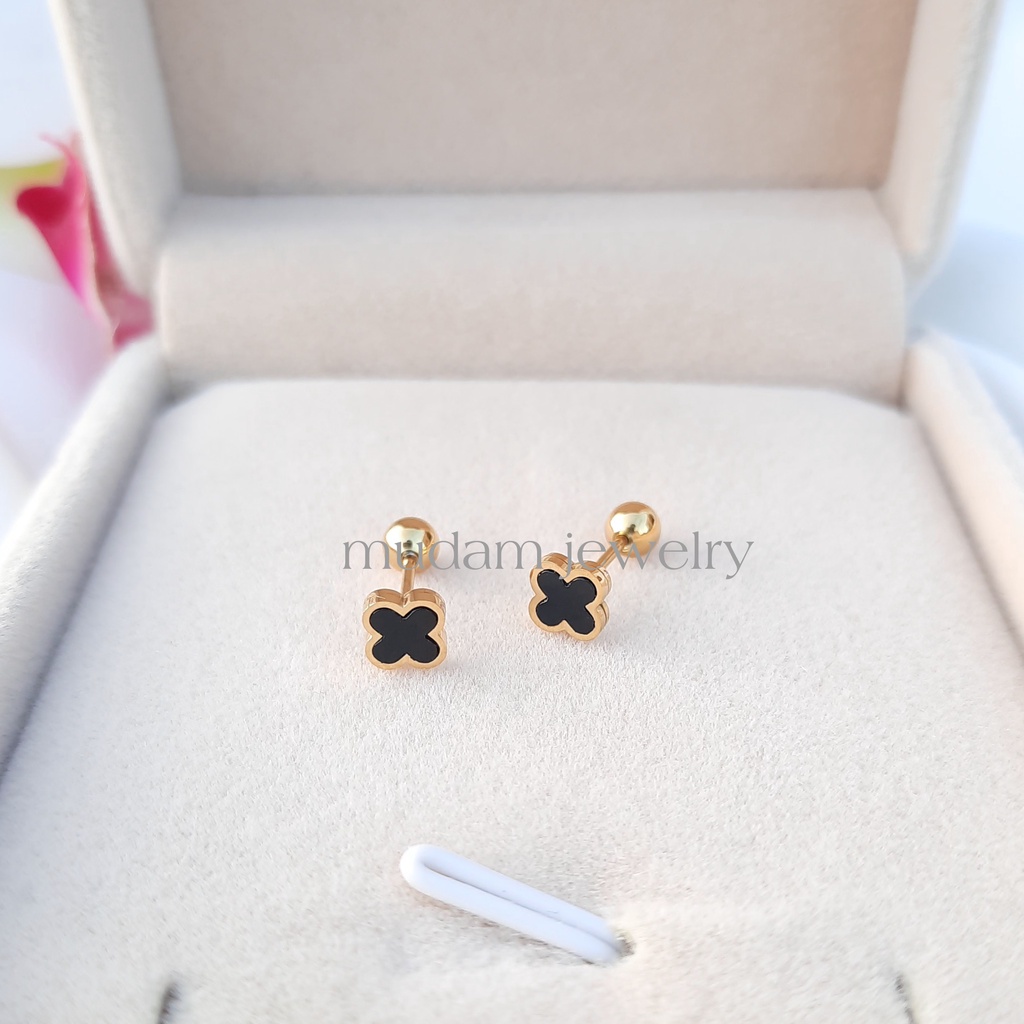 Anting Hook Macam - Macam Anting Putar Warna Gold