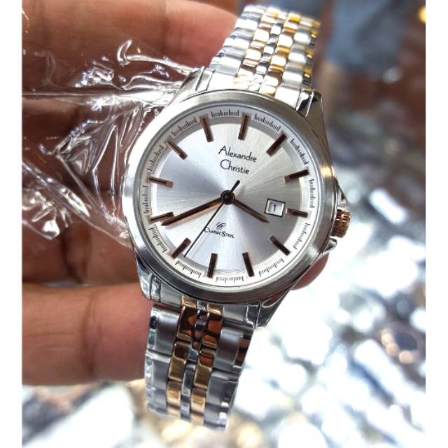 Alexandre christie ac8402 jamtangan wanita stanless steel
