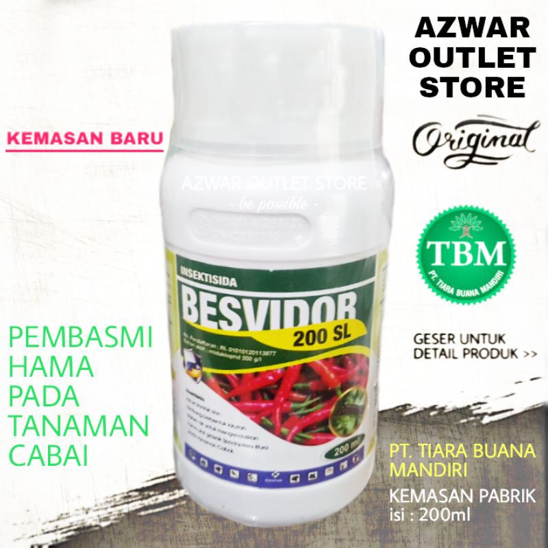 Insektisida BESVIDOR 200SL imidakloprid 200g/l racun hama & ulat 200 ml - original