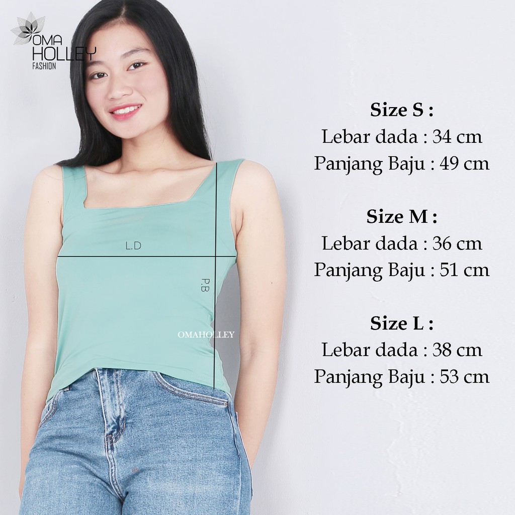 (COD) OH Tank top Long Odie korea Bahu Lebar Wanita (Uniclo) #0135