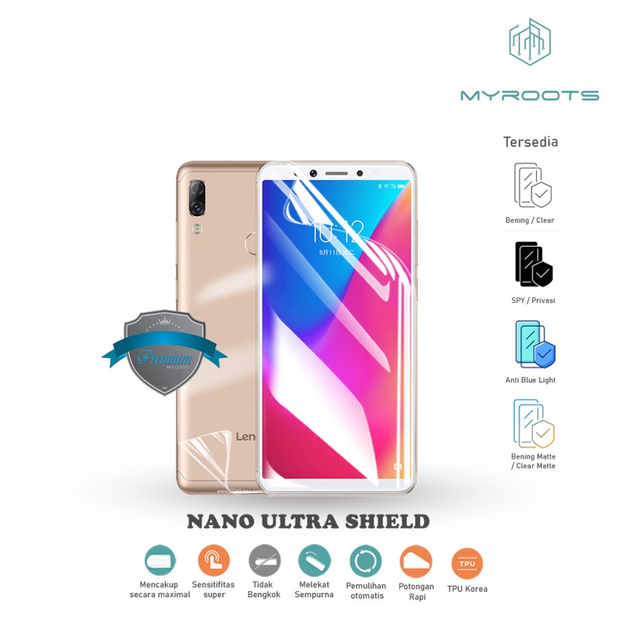 Anti Gores Jelly Hydrogel Lenovo K5 Pro – K5 Play Nano Ultra Shield Myroots