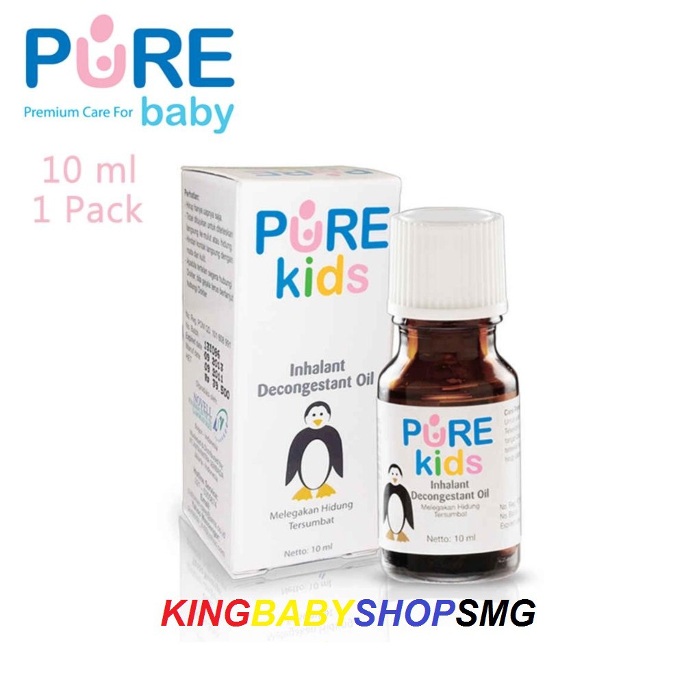 Pure Kids Inhalant Decongestant Oil 10ml Melegakan Hidung Tersumbat-Original