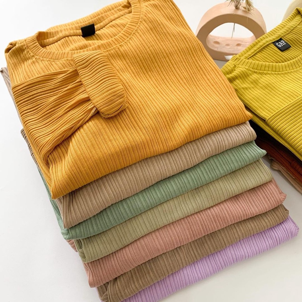CABUT JARUM RIB PLISKET TSHIRT KAOS BAHAN PREMIUM