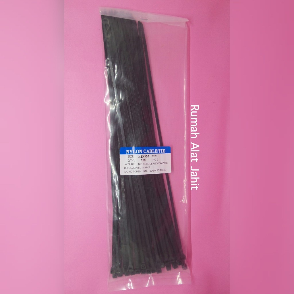 Nylon Kabel Tis / Cable tie / Pengikat Kabel Ukuran 3,6 x 300 mm