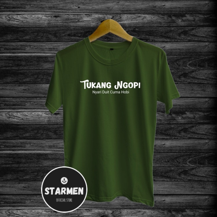 Kaos Distro Pria T-Shirt Motif Kata Kata TUKANG NGOPI