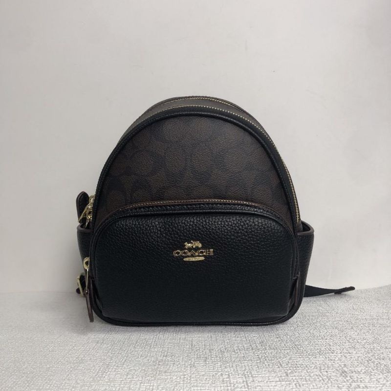 TAS RANSEL WANITA COACH MINI COURT BACKPACK SIGNATURE CANVAS