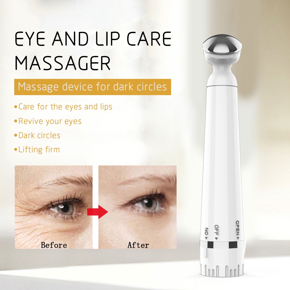 Lemecima LE01 Alat Penghilang kantung mata Electric ion setrika wajah dark circle keriput mata anti aging anti penuaan dini peremajaan kulit muka mata Mata Electric Pen Eye Massager Anti Aging Anti-Ageing Wrinkle Dark Circle Removal Rejuvenation Facial