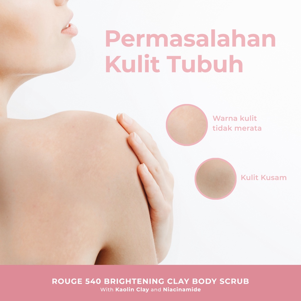 ✨ AKU MURAH ✨Grace and Glow Rouge 540 Brightening Clay Body Scrub 220 gram