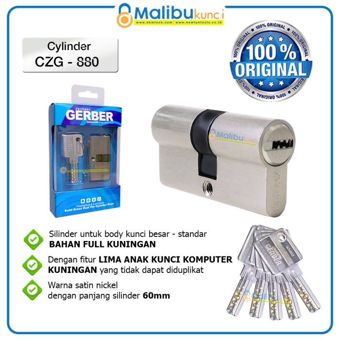 Kunci Pintu - Czg-880 Cylinder, Silinder Pintu, Silinder Kunci, Handle Pintu Gerber