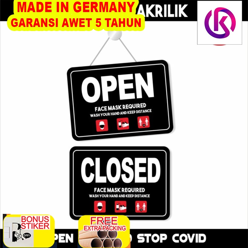 

Promo Papan Cegah Covid 19 Open Closed Buka Tutup Sign Board Akrilik - Open Closed H