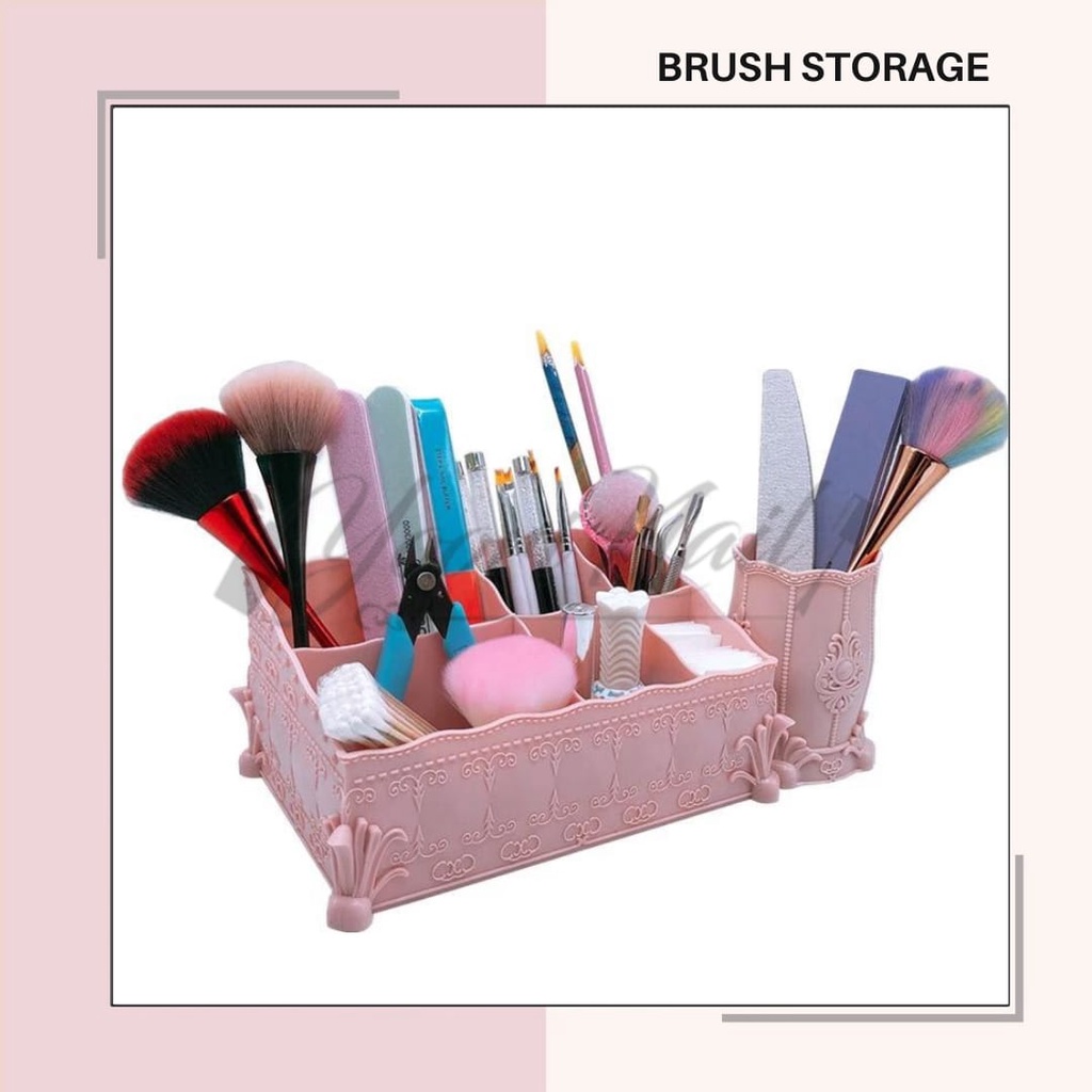 Nail art pen brush storage holder tempat kuas nail art tempat makeup brush serbaguna