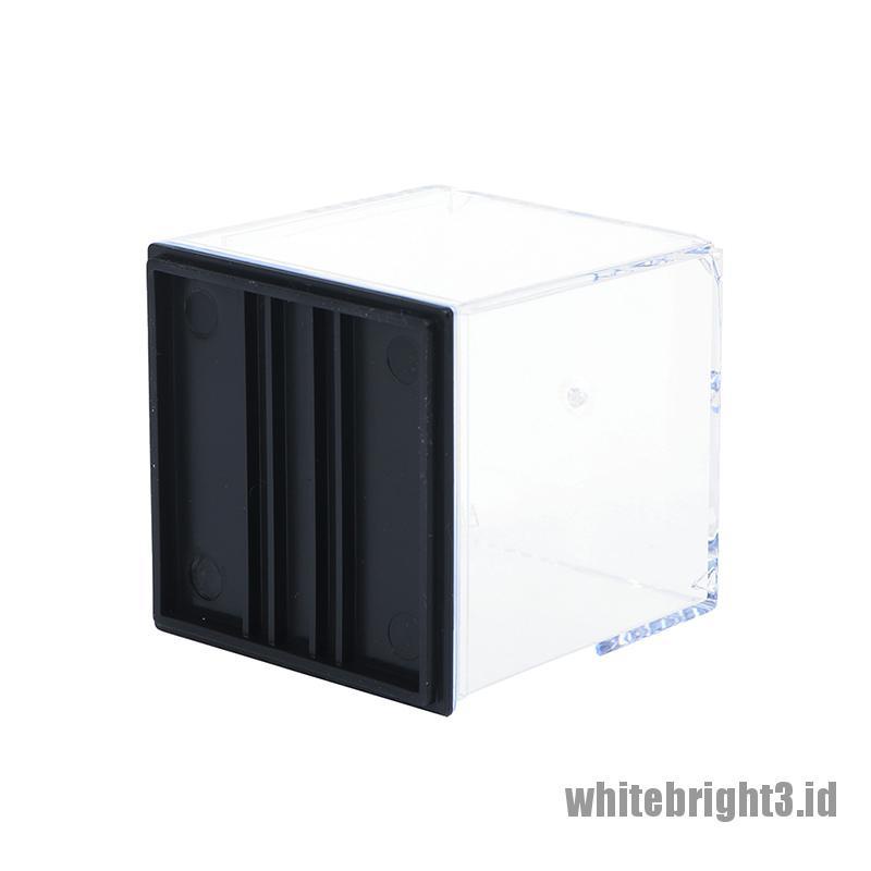 (white3) Kotak Display Action Figure Bahan Plastik Akrilik Transparan Anti Debu