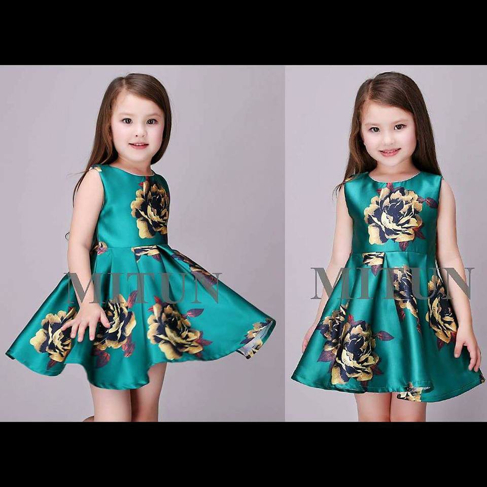 Dress Anak Cewek Nicole Green