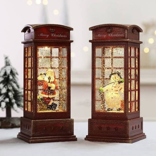 Kotak Musik Natal Bola Kristal 1864 Snow Globe Salju Sovenir Kado Natal