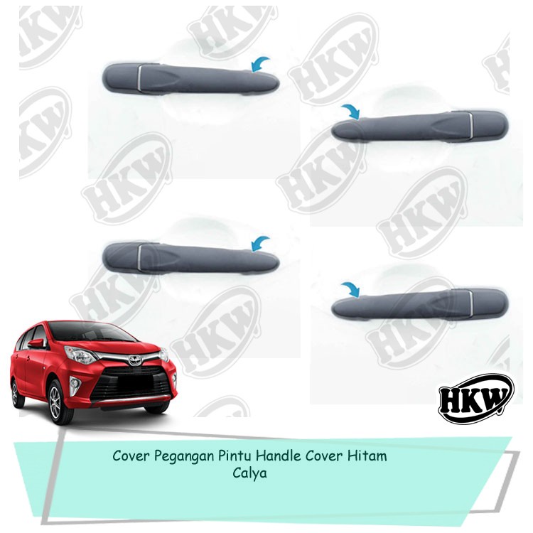 Cover Pegangan Pintu Handle Cover Hitam Doff Mobil Calya