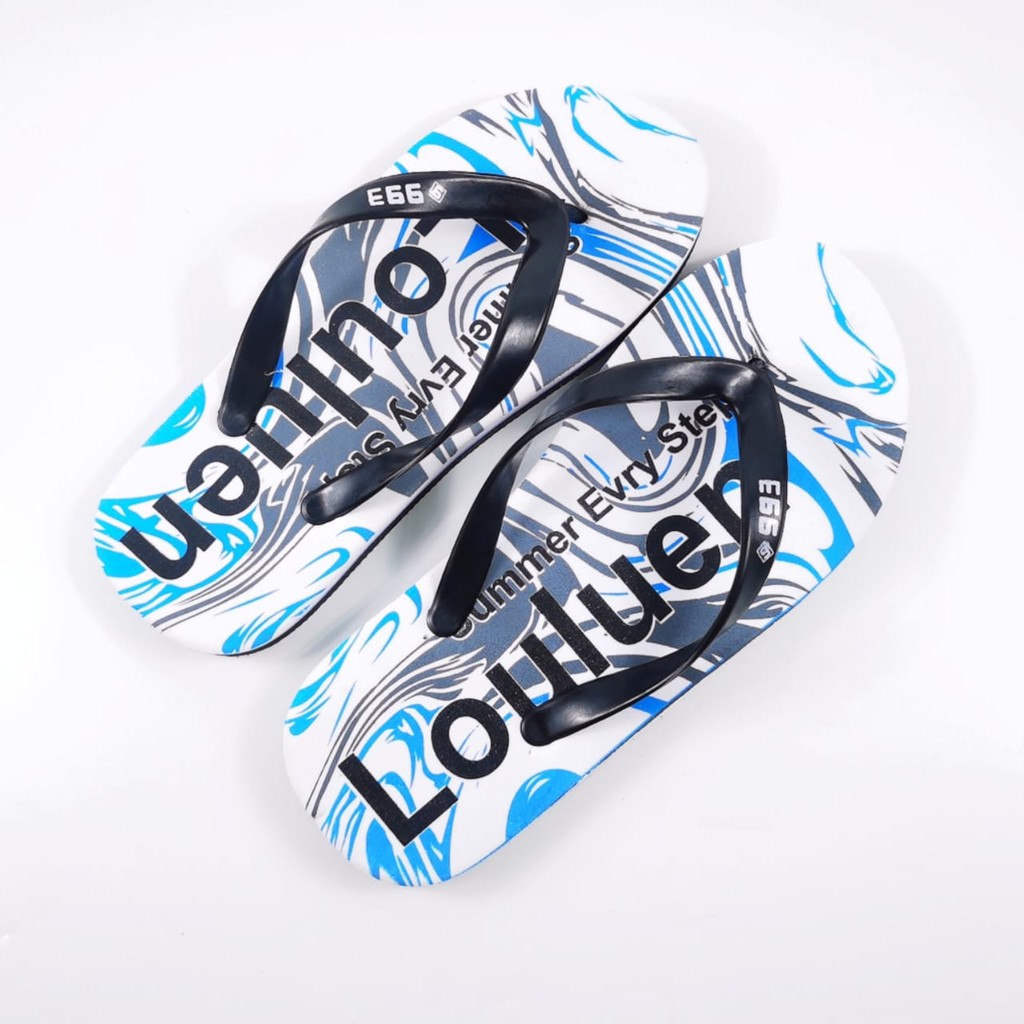 New !!! Sandal jepit pria LOULUEN-biru