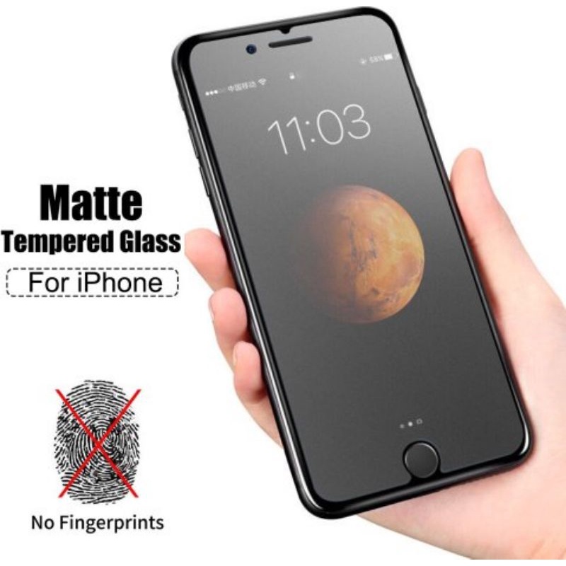 (TG-KACA MATTE) TEMPERED GLASS MATTE IPHONE 6/6s 6+ / 7/8/ 7+/8+/ X/ XS/ XR/ 11/ 11 PRO FULLCOVER MATTE