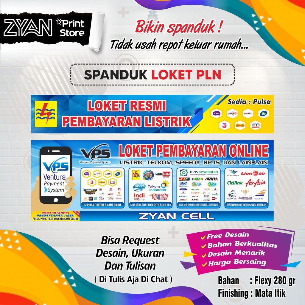 SPANDUK BANNER LOKET PEMBAYARAN LISTRIK