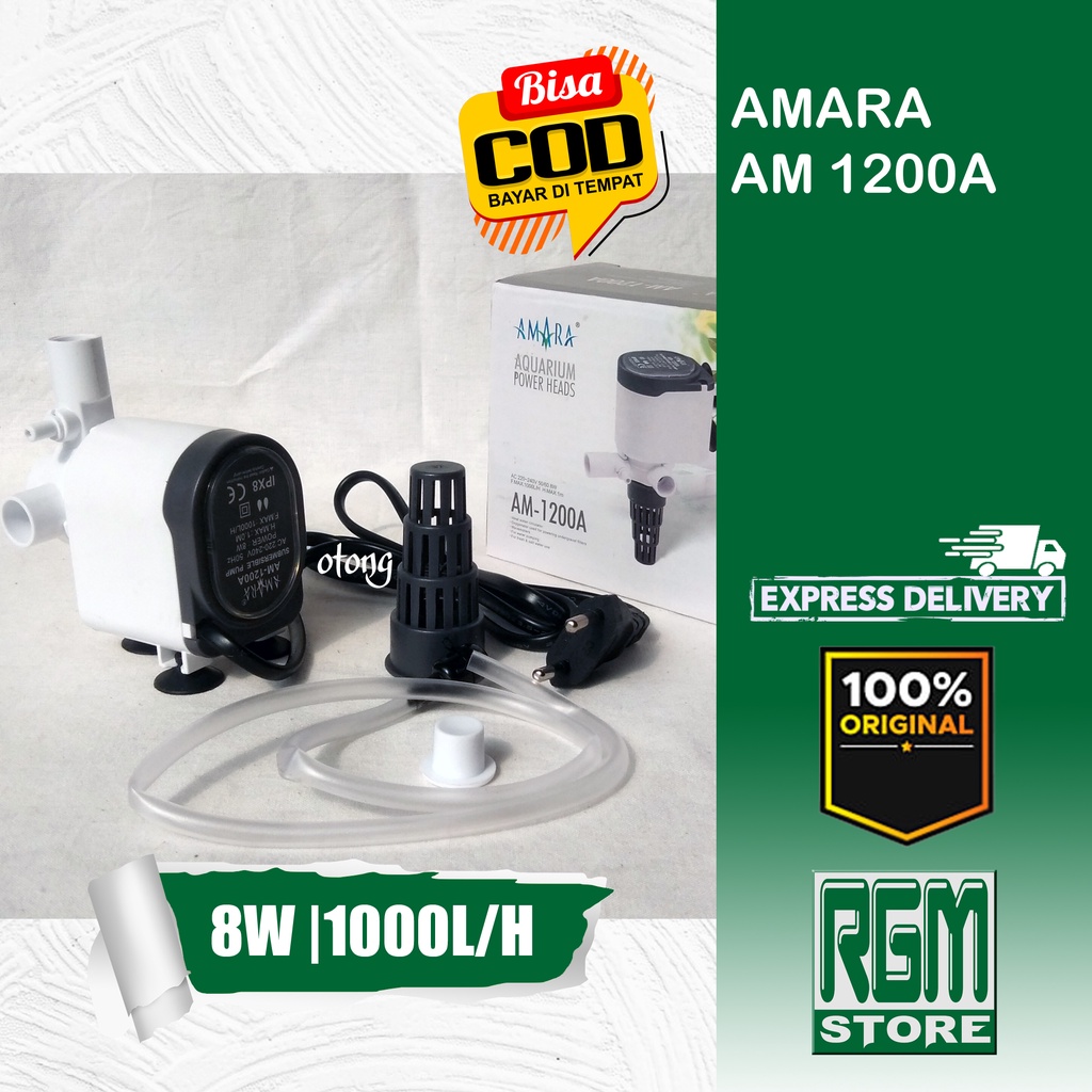 Amara AM 1200A AM 1200 AM1200 A AM1200A Mesin Pompa Power Head filter aquarium