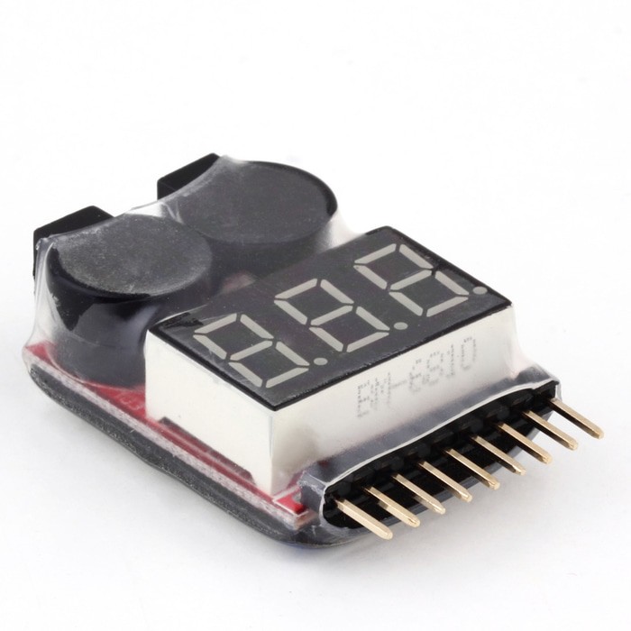 HQ 1-8S new combo power display dual function buzzer for Lipo etc